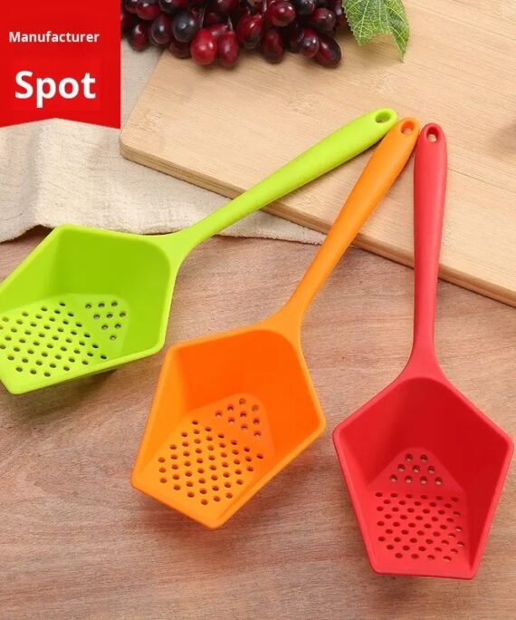 Sustainable Silicone Five-color Ice Scraper for Milk Tea Shop Kitchen Drainage Ice Scraper