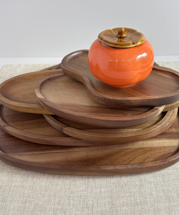 Abnormity Acacia Wood Irregular Shape Modern Simple Design Creative Fruit Dinner Snack Refreshment Tray