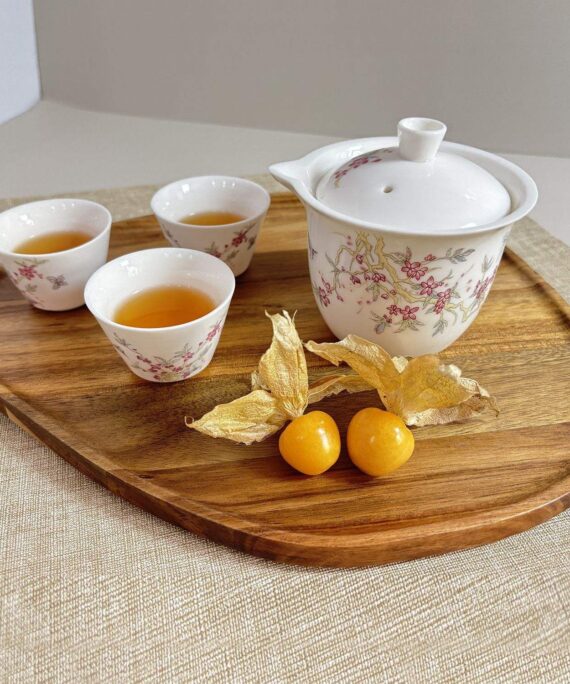 Acacia Wooden Solid Wood Creative Shaped Fruit Dinner Snacks Refreshment Tray