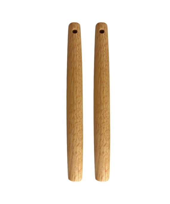 Oak and Silicone Replacement Spatula Handle with Wooden Grip for Stir-Fry Cooking