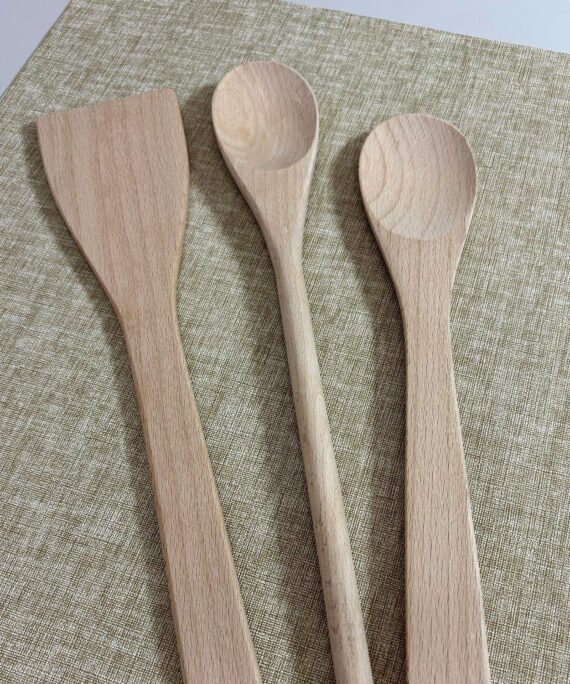 Beech Household Solid Wood Rolling Pin Shovel Spoon Sweep Labor-saving Non-stick Kneading Noodles