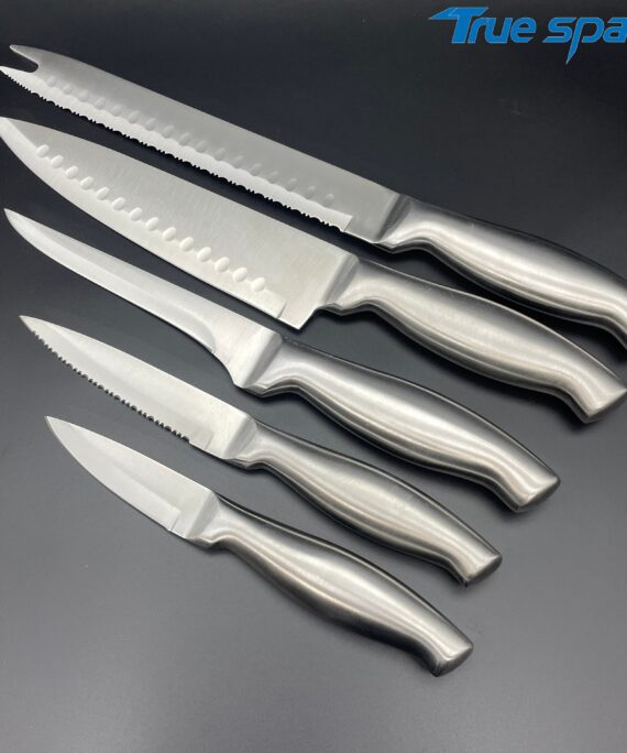 New Model Hollow Handle Stainless Steel Chef's Knife Set for Cutting Fruit Bread and Other Ingredients