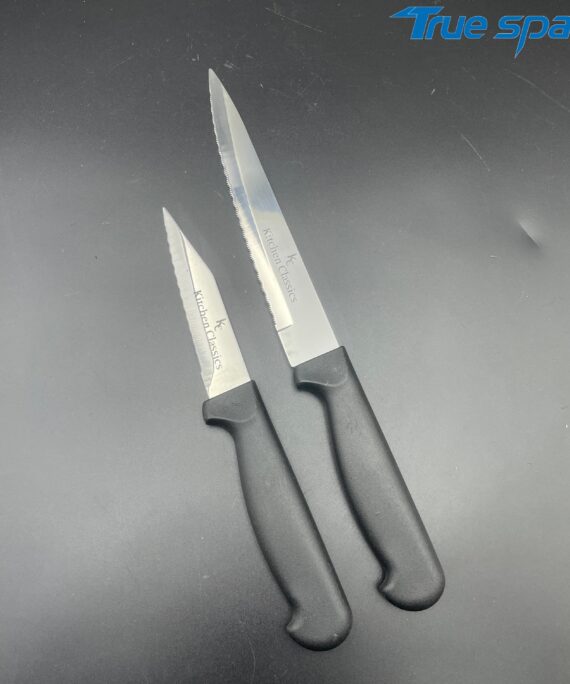 Best-selling 2-piece Stainless Steel Kitchen Knife Set, Including Plastic-handled Chef's Knife, Carving Knife, and Boning Knife