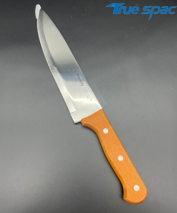 Wood-handled Stainless Steel Kitchen Knife for Restaurant and Outdoor Use, Suitable for Cutting Fruits and Vegetables