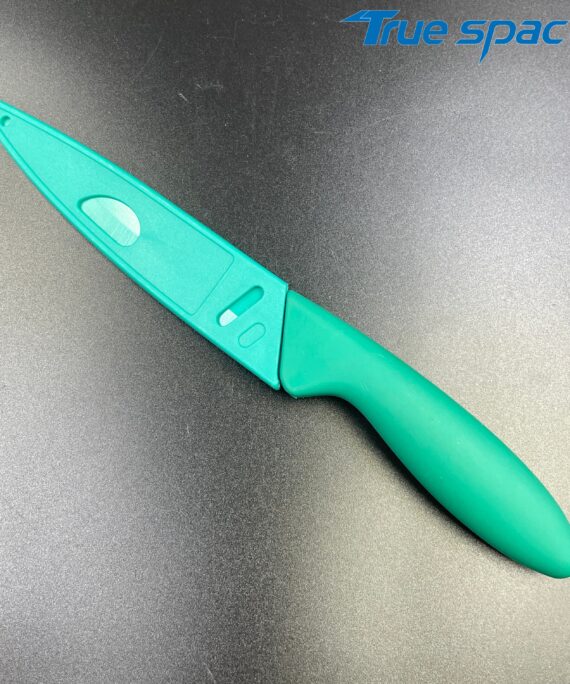 Color Non-stick Coated Kitchen Knife with Stainless Steel PP Handle and Knife Sheath