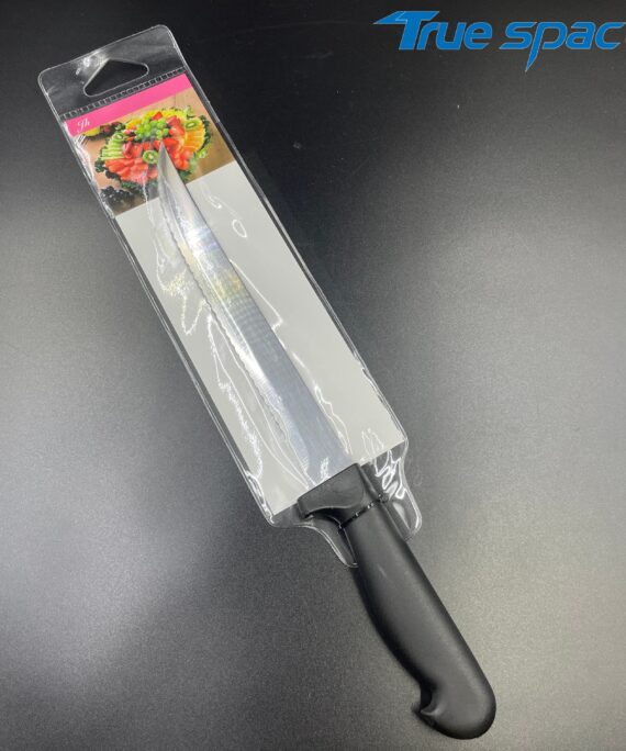 Serrated Steak Knife, Bread Knife, Stainless Steel Blade, Plastic Non-slip Handle