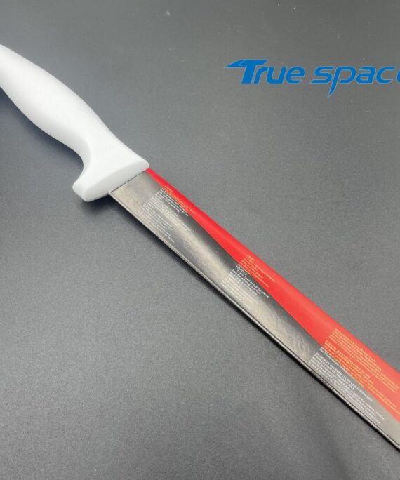 Stainless steel serrated bread slicer for professional baking, dedicated knife for baking bread, ham and cake