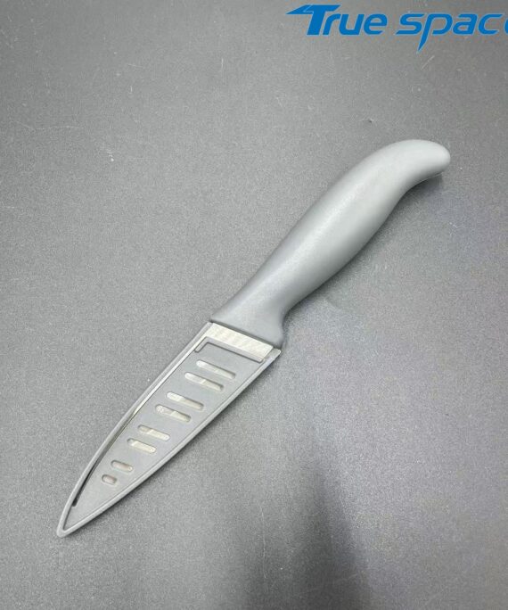 Peelers with safety covers, sharp fruit knives, and mini slicing knives