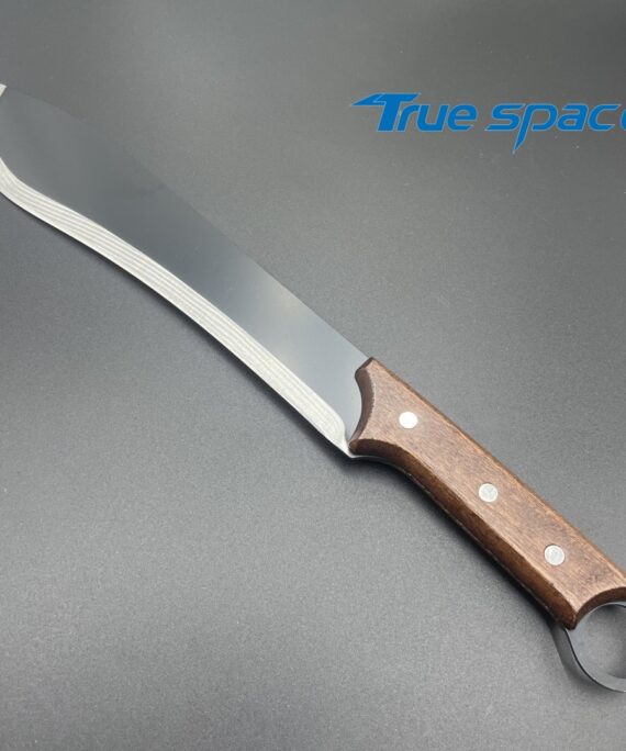 Stainless Steel Butcher Knife, Multi-purpose Chef Knife, Solid Wood Handle Slaughtering and Cutting Knife