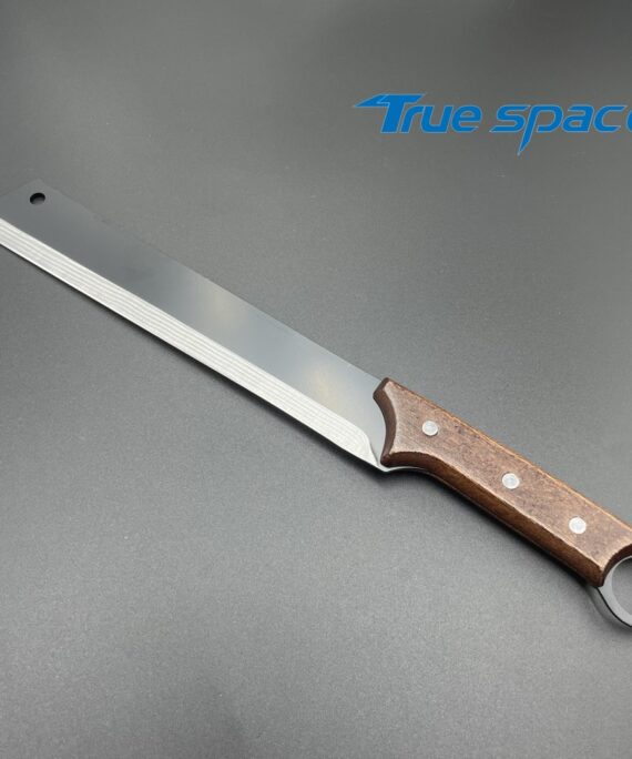 Multi-purpose Stainless Steel Wooden Handle Outdoor Practical Straight Knife, Beef and Fish Slice Cutting Knife