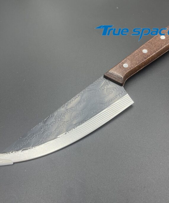 High-quality stainless steel butcher knife, original wooden handle, special knife for separating meat in the kitchen