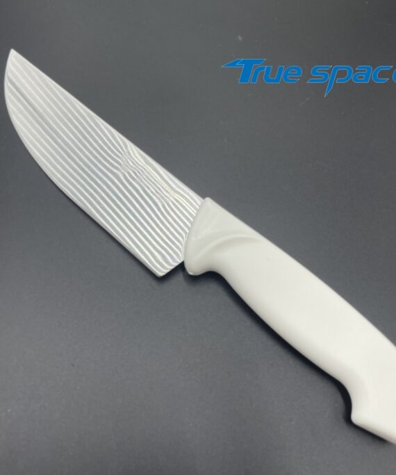 Professional kitchen butcher knives, white stainless steel chef slicing kitchen knives