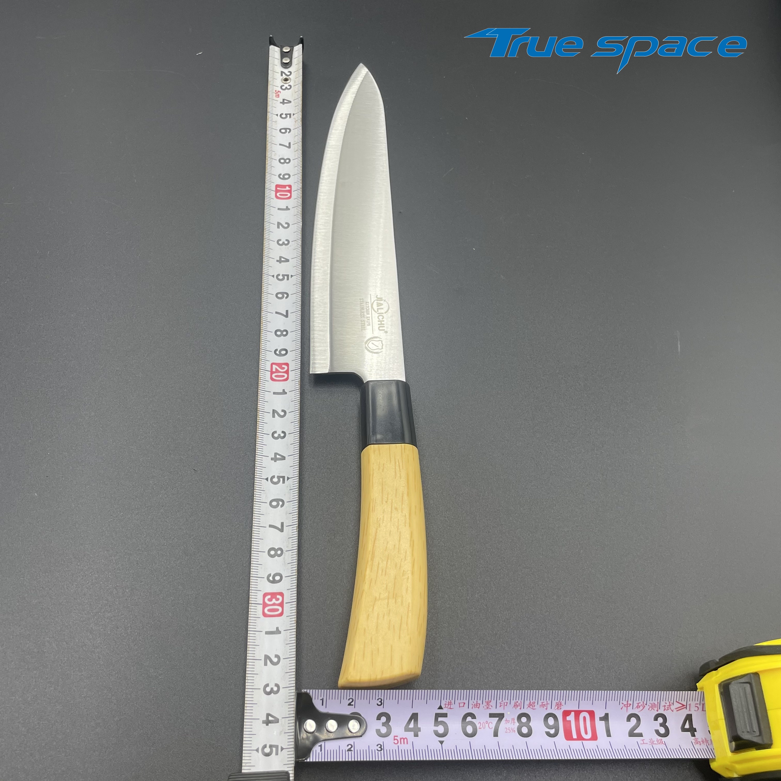 High-quality 6pcs Wooden Handle Stainless Steel Knife Set with Acrylic Stand - Image 12