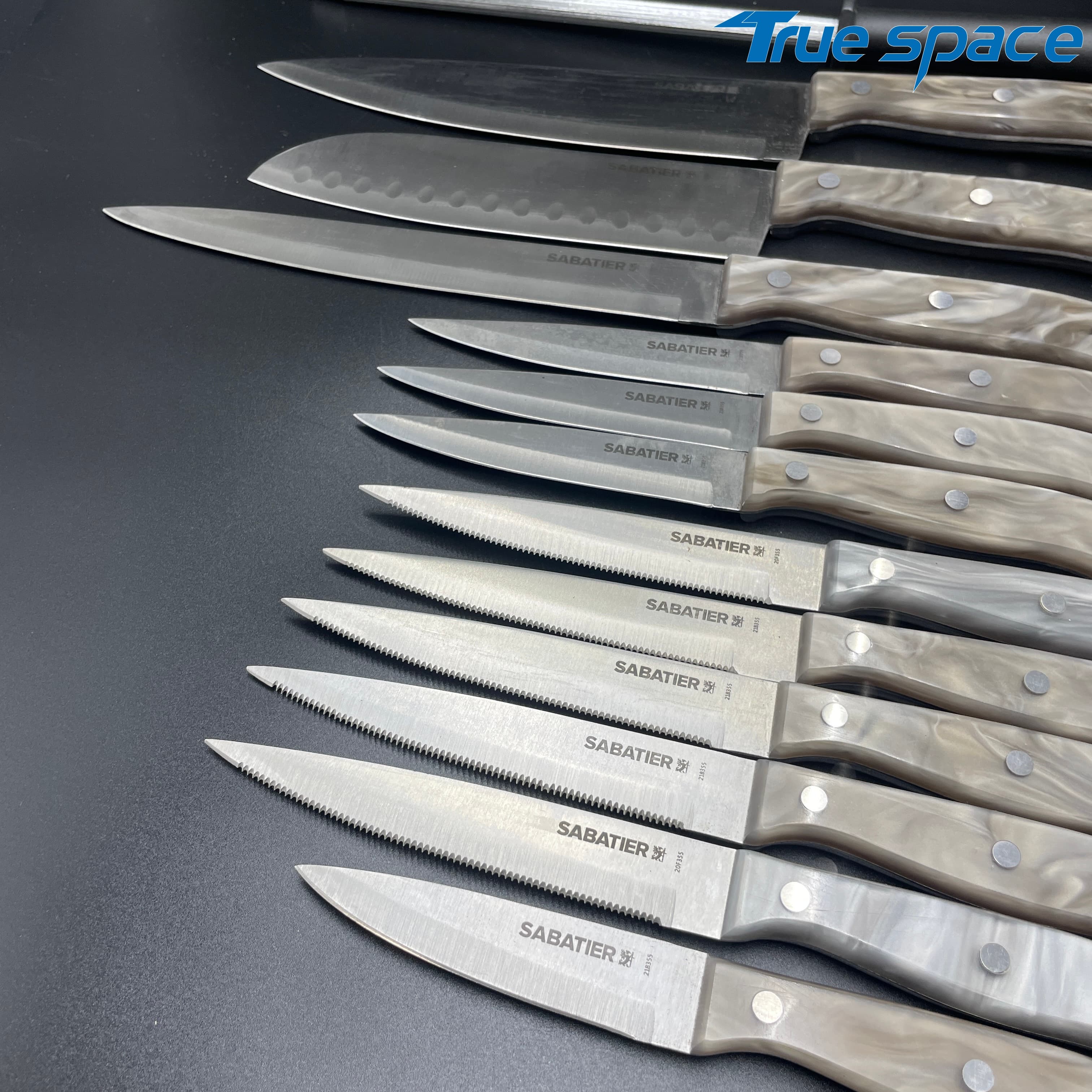 Best-selling Professional Chef Knife Set - 15-piece Stainless Steel Knife Set, with Plastic Handle - Image 13