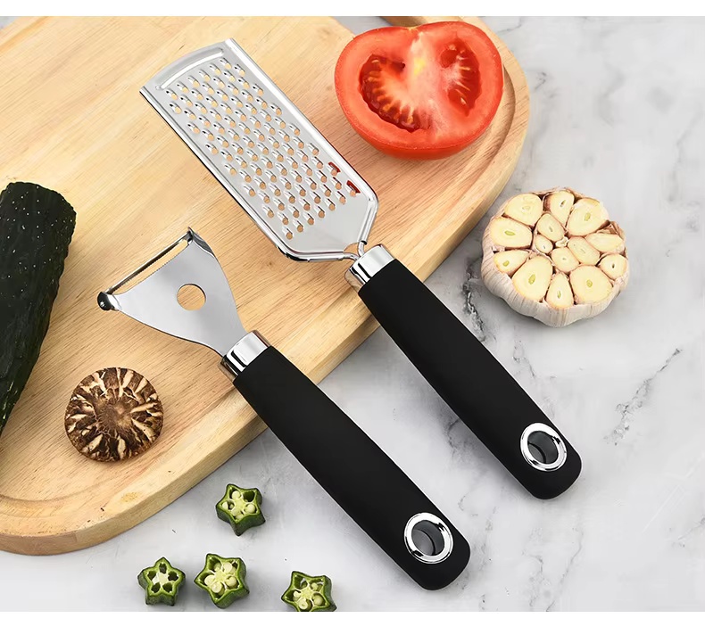 Hand-held Manual Stainless Steel Garlic Grinder Peeler Grater Kitchen Gadget Set Multi-Function 6-Piece - Image 14