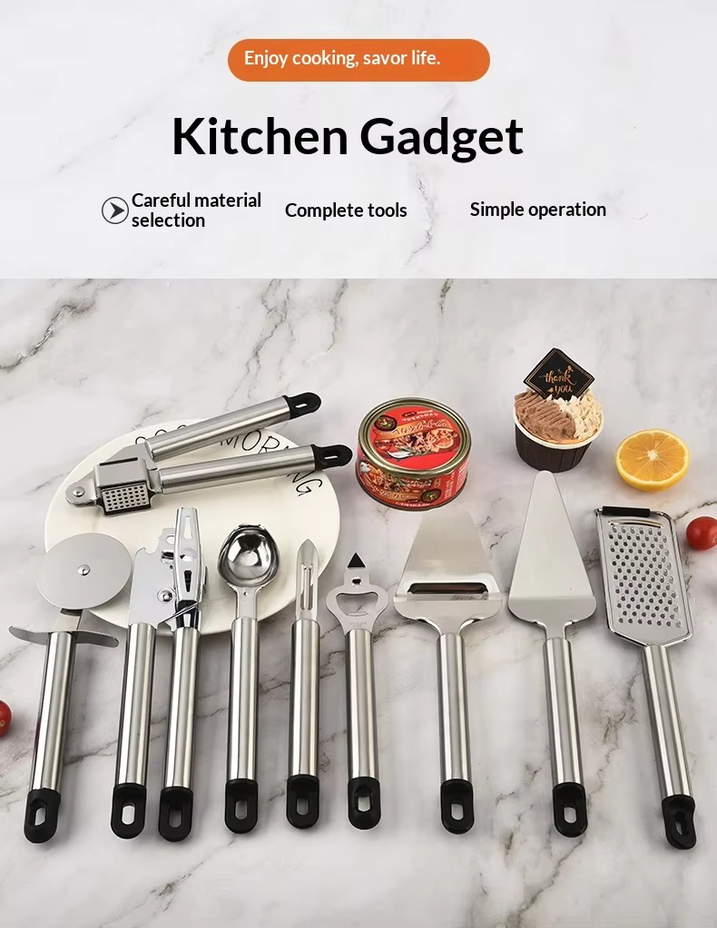 Preferred Stainless Steel 430 Baking Cake Shovel Kitchen Grater Cheese Pizza Knife Set - Image 14