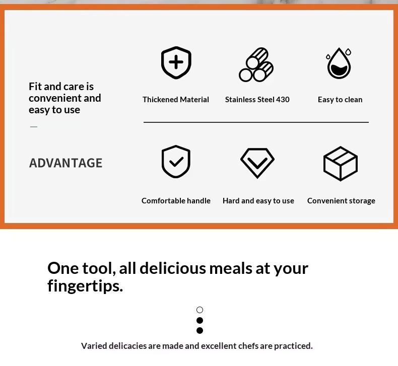 Preferred Stainless Steel 430 Baking Cake Shovel Kitchen Grater Cheese Pizza Knife Set - Image 15