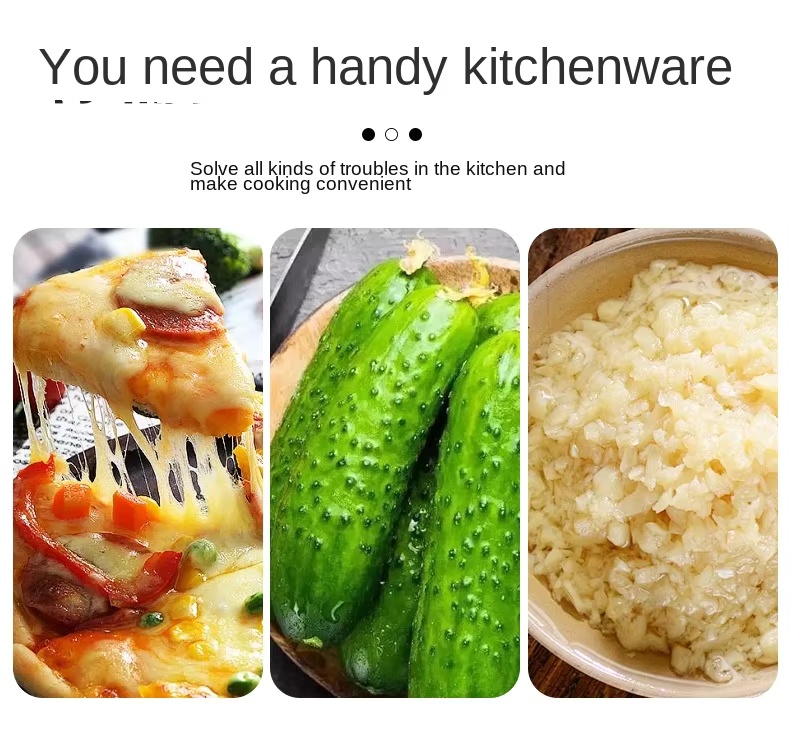 Hand-held Manual Stainless Steel Garlic Grinder Peeler Grater Kitchen Gadget Set Multi-Function 6-Piece - Image 16