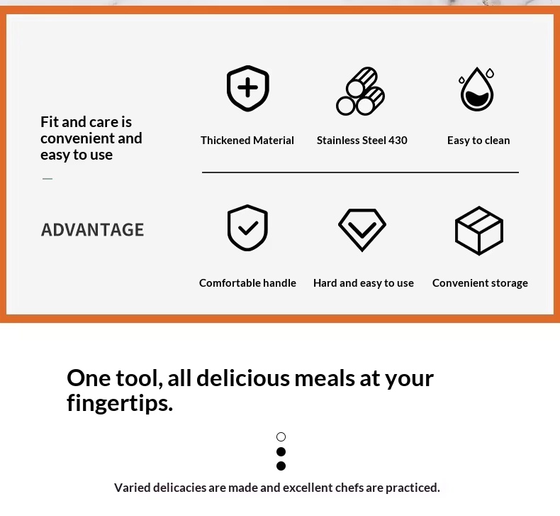 Cheese Grater Pizza Cut for Kitchen Gadget Knife Grater Ice Cream Spoon Multifunctional Homemade Stainless Steel 430 - Image 17