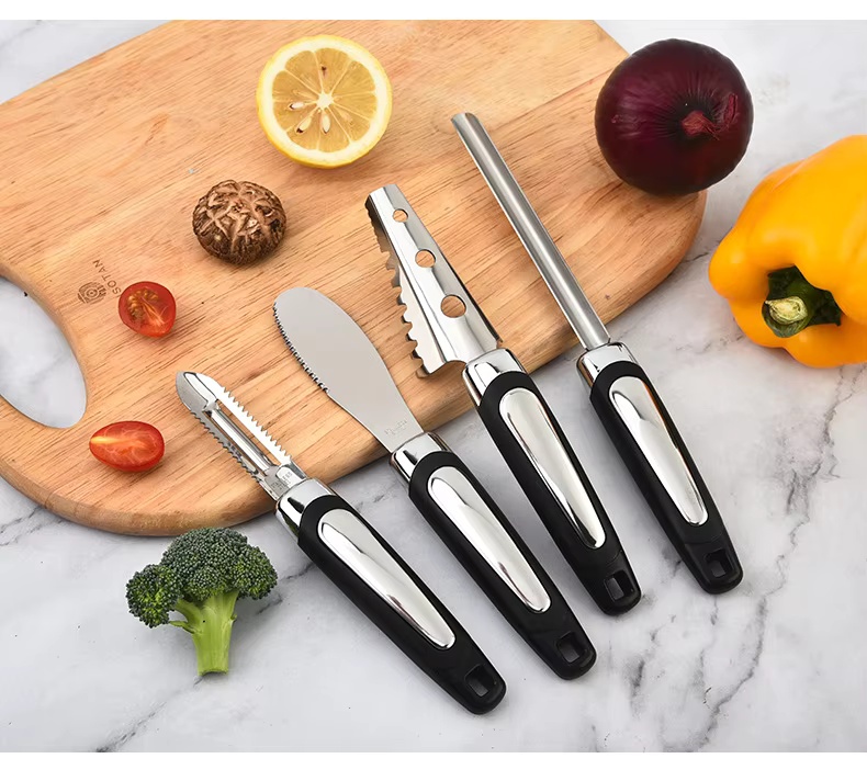 Stainless Steel Manual Kitchen Gadget Set Household Garlic Press Ice Cream Spoon Cutter Fish Scale Planer Tools Wholesale - Image 17