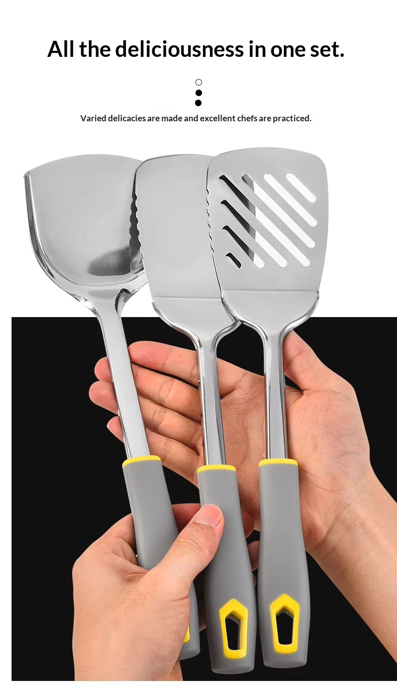 Factory Wholesale 10-piece Kitchen Utensils Set Spatula Powder Steak Large Spatula - Image 17