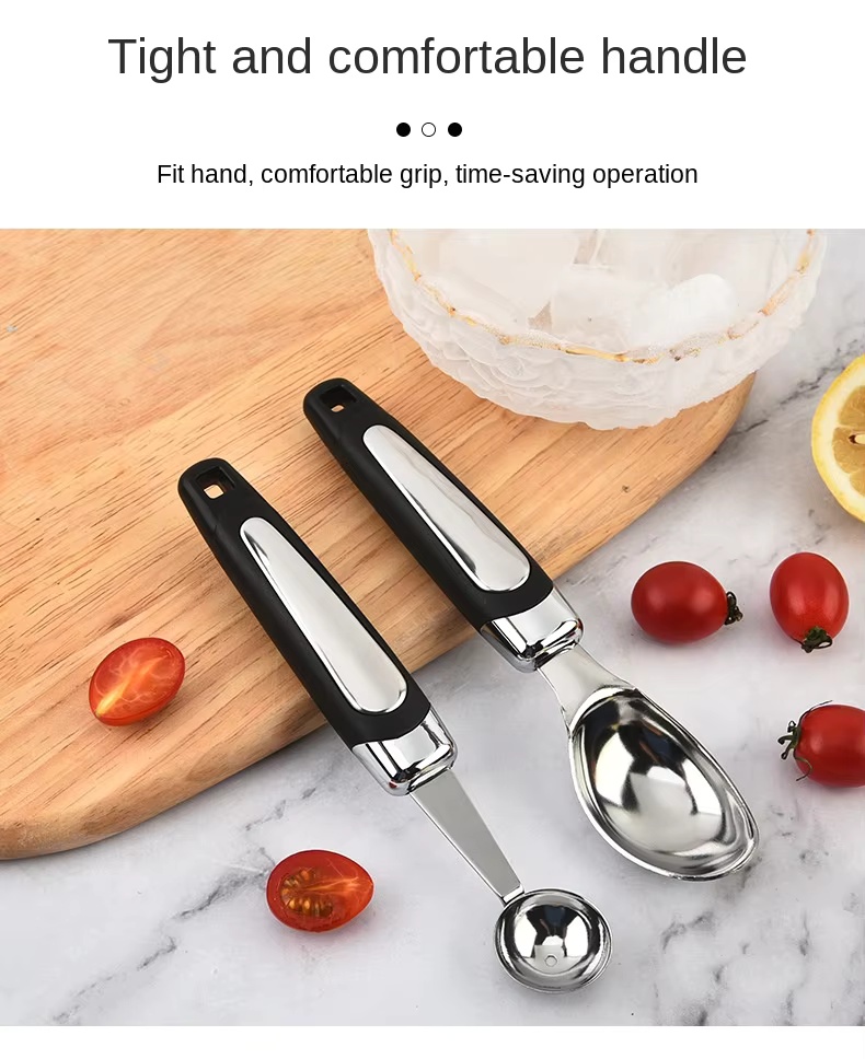 Stainless Steel Manual Kitchen Gadget Set Household Garlic Press Ice Cream Spoon Cutter Fish Scale Planer Tools Wholesale - Image 18