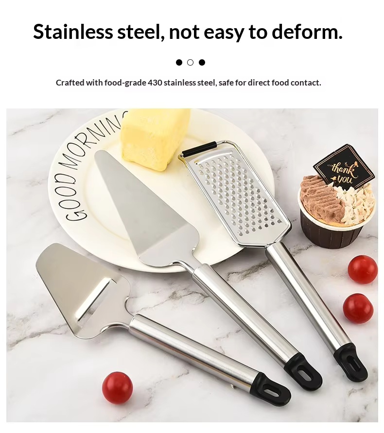 Preferred Stainless Steel 430 Baking Cake Shovel Kitchen Grater Cheese Pizza Knife Set - Image 19