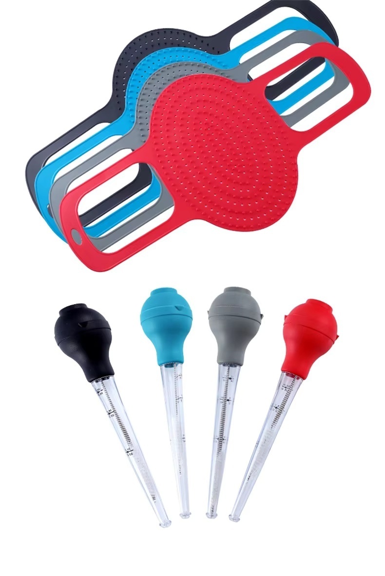 Barbecue Tool Turkey Silicone Basting Pump Plastic Handle Seasoning Tube Flavoring Needle Cleaning Brush Oil Drip Seasoning Pump - Image 19
