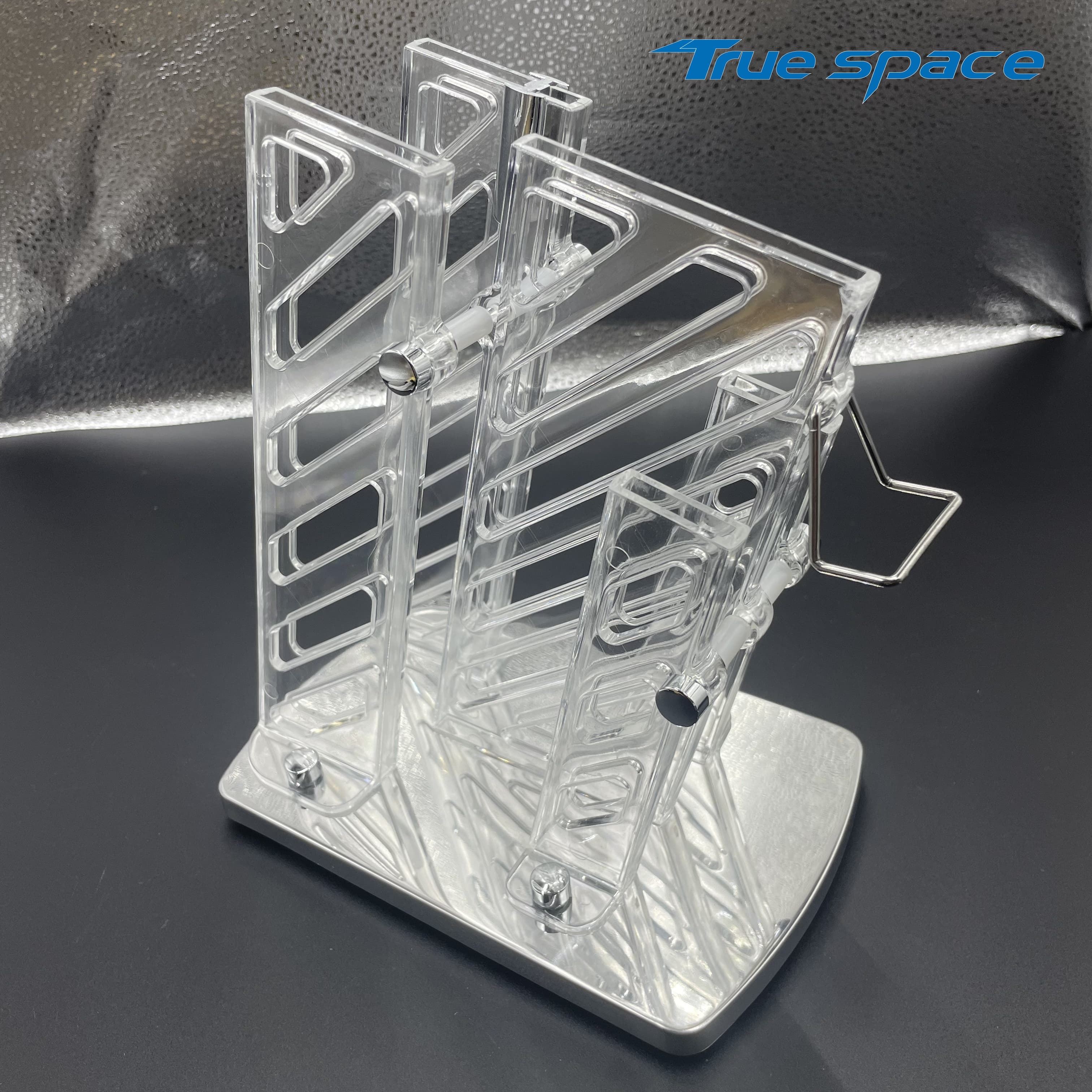 High-quality 6pcs Wooden Handle Stainless Steel Knife Set with Acrylic Stand - Image 2