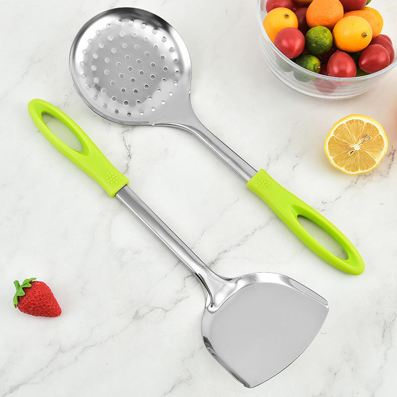 Factory Wholesale Stainless Steel Kitchen Utensils Nine-Piece Set Meat Fork Soup Spoon Spatula Anti-Slip High Temperature - Image 2