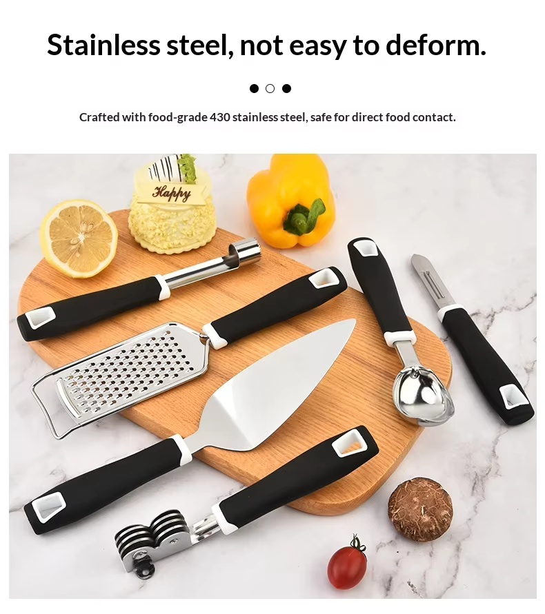 Cheese Grater Pizza Cut for Kitchen Gadget Knife Grater Ice Cream Spoon Multifunctional Homemade Stainless Steel 430 - Image 20