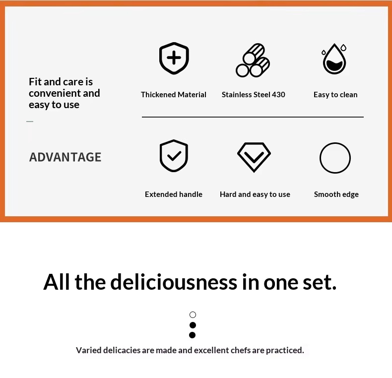 Kitchen Gadgets 15-Piece Manual Set Can Opener Ice Cream Grater Cutter Rolling Pin Garlic Press Large-Hole Handle - Image 21