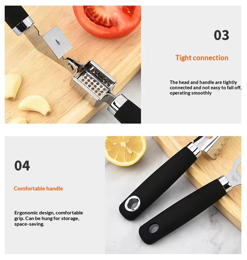 Hand-held Manual Stainless Steel Garlic Grinder Peeler Grater Kitchen Gadget Set Multi-Function 6-Piece - Image 22