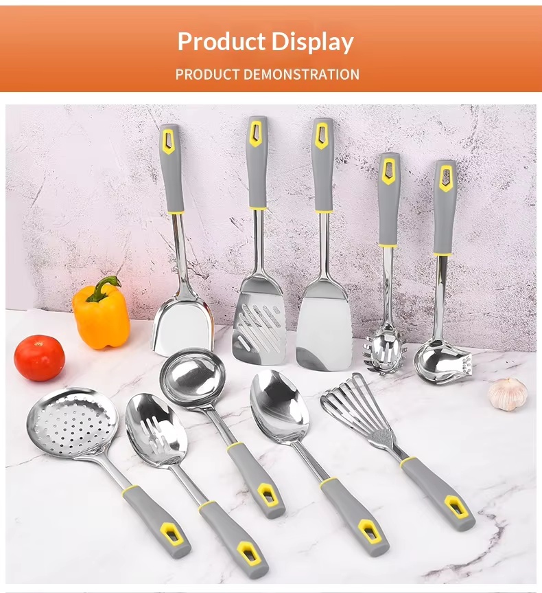 Factory Wholesale 10-piece Kitchen Utensils Set Spatula Powder Steak Large Spatula - Image 23