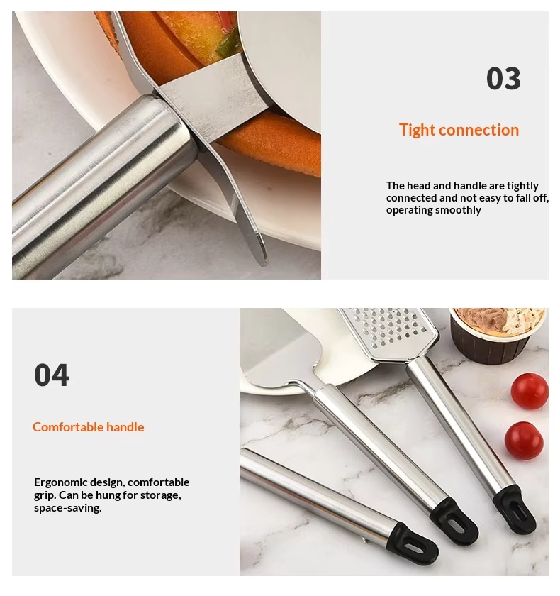 Preferred Stainless Steel 430 Baking Cake Shovel Kitchen Grater Cheese Pizza Knife Set - Image 24