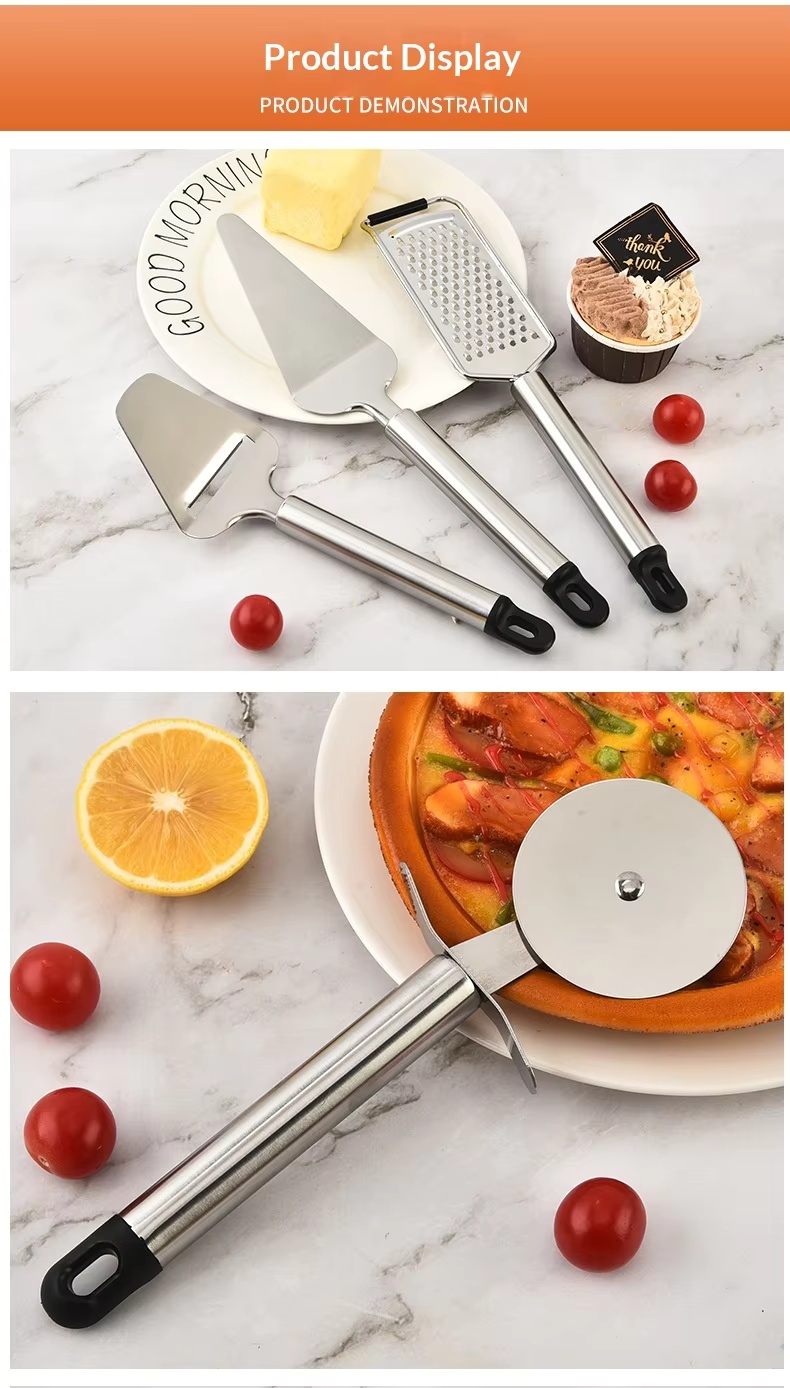 Preferred Stainless Steel 430 Baking Cake Shovel Kitchen Grater Cheese Pizza Knife Set - Image 25