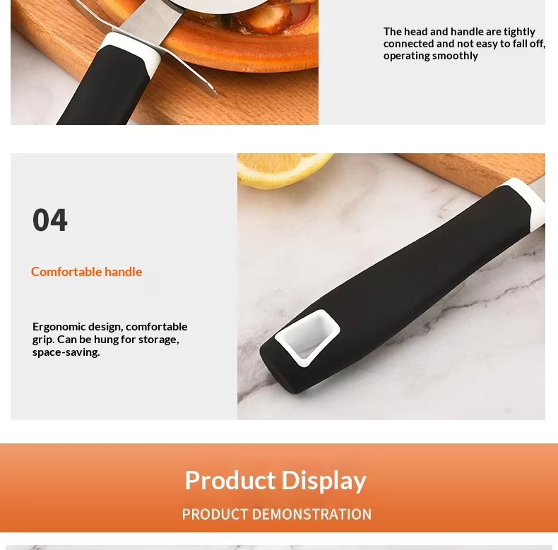 Cheese Grater Pizza Cut for Kitchen Gadget Knife Grater Ice Cream Spoon Multifunctional Homemade Stainless Steel 430 - Image 26