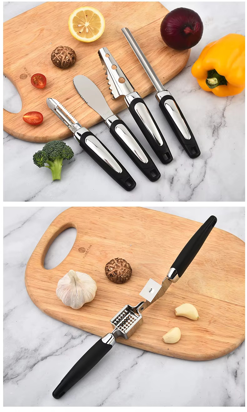 Stainless Steel Manual Kitchen Gadget Set Household Garlic Press Ice Cream Spoon Cutter Fish Scale Planer Tools Wholesale - Image 26