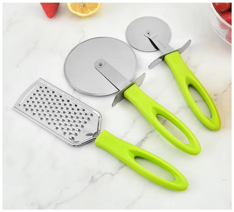 Kitchen Gadgets 15-Piece Manual Set Can Opener Ice Cream Grater Cutter Rolling Pin Garlic Press Large-Hole Handle - Image 26