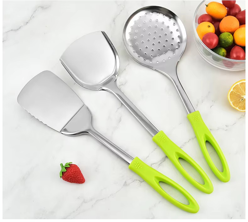 Factory Wholesale Stainless Steel Kitchen Utensils Nine-Piece Set Meat Fork Soup Spoon Spatula Anti-Slip High Temperature - Image 28