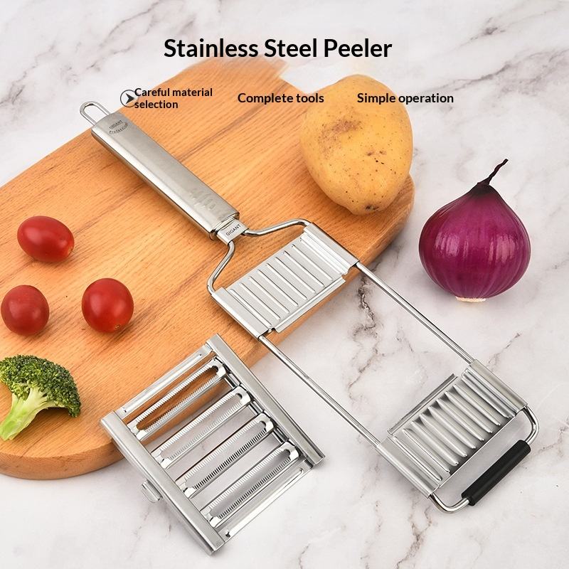 Stainless Steel Manual Multi-Function Potato Shredded Cutter Peeler Household Grater Kitchen Tools - Image 3