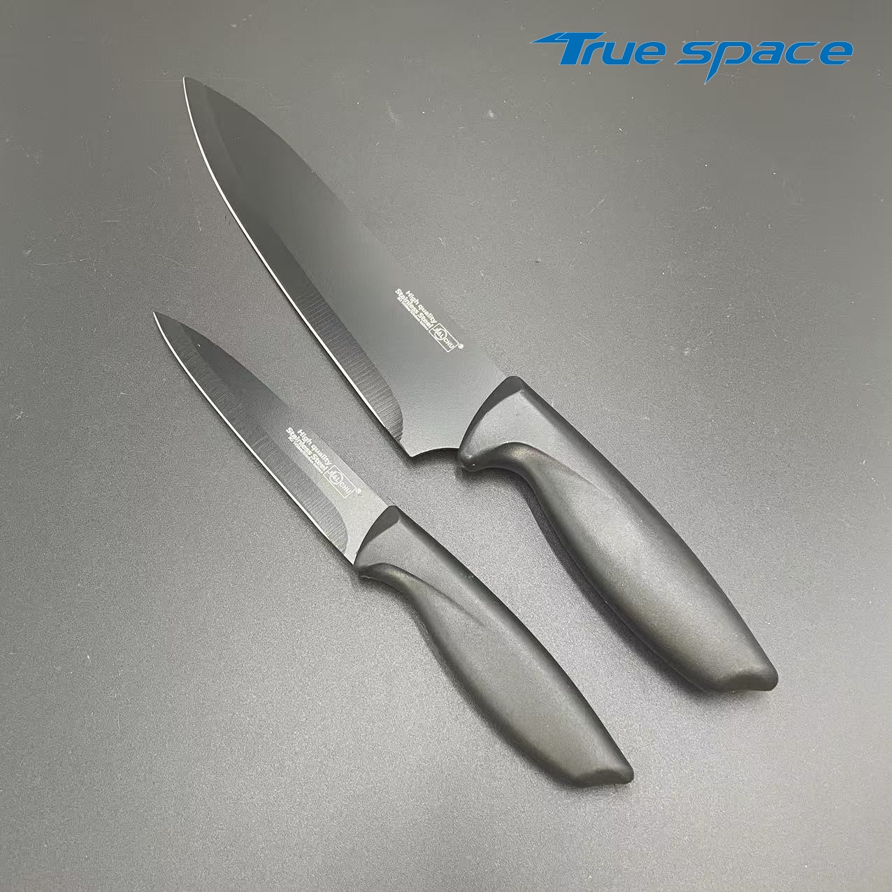 Two-piece Set of Stainless Steel Ultra-sharp Black-edge Kitchen Knives, Used for Cutting Fruits and Vegetables - Image 4
