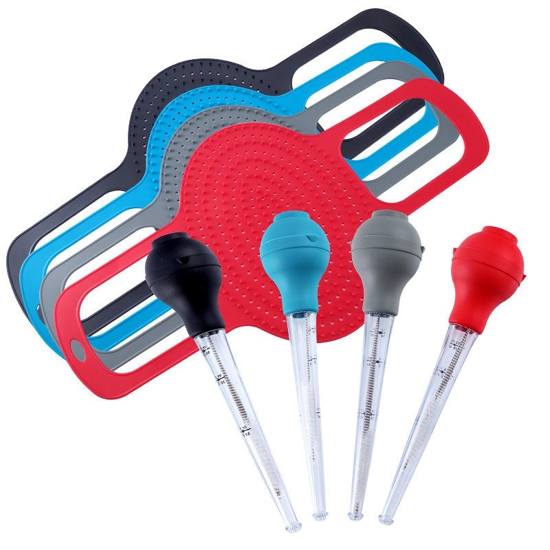Barbecue Tool Turkey Silicone Basting Pump Plastic Handle Seasoning Tube Flavoring Needle Cleaning Brush Oil Drip Seasoning Pump - Image 4