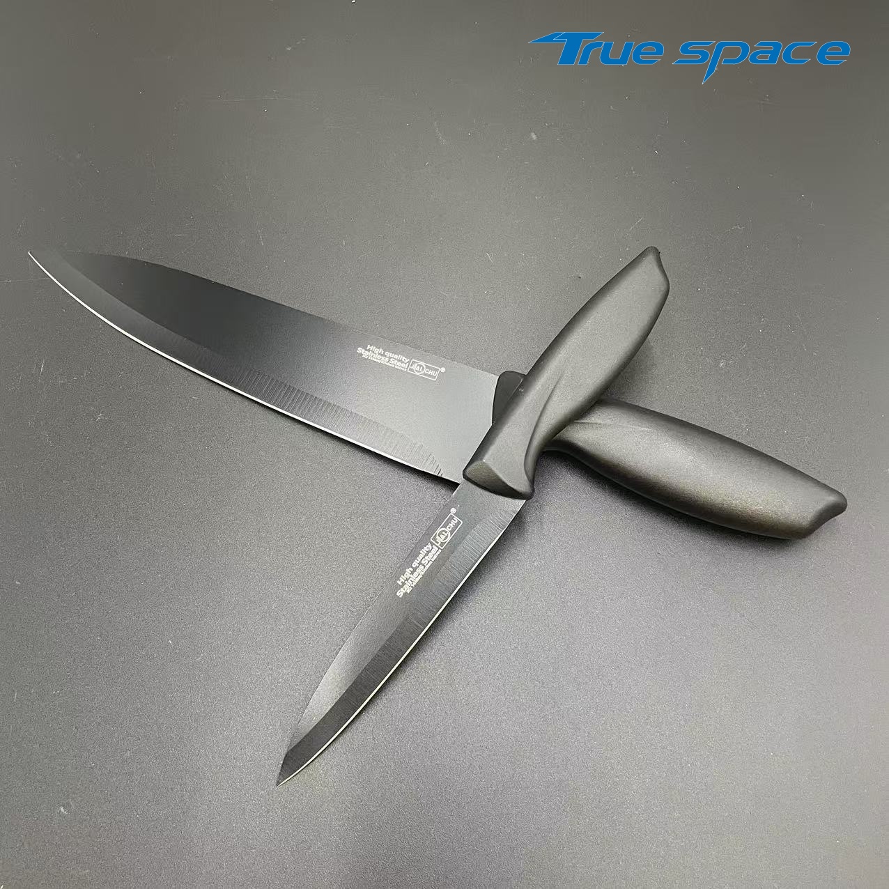 Two-piece Set of Stainless Steel Ultra-sharp Black-edge Kitchen Knives, Used for Cutting Fruits and Vegetables - Image 5