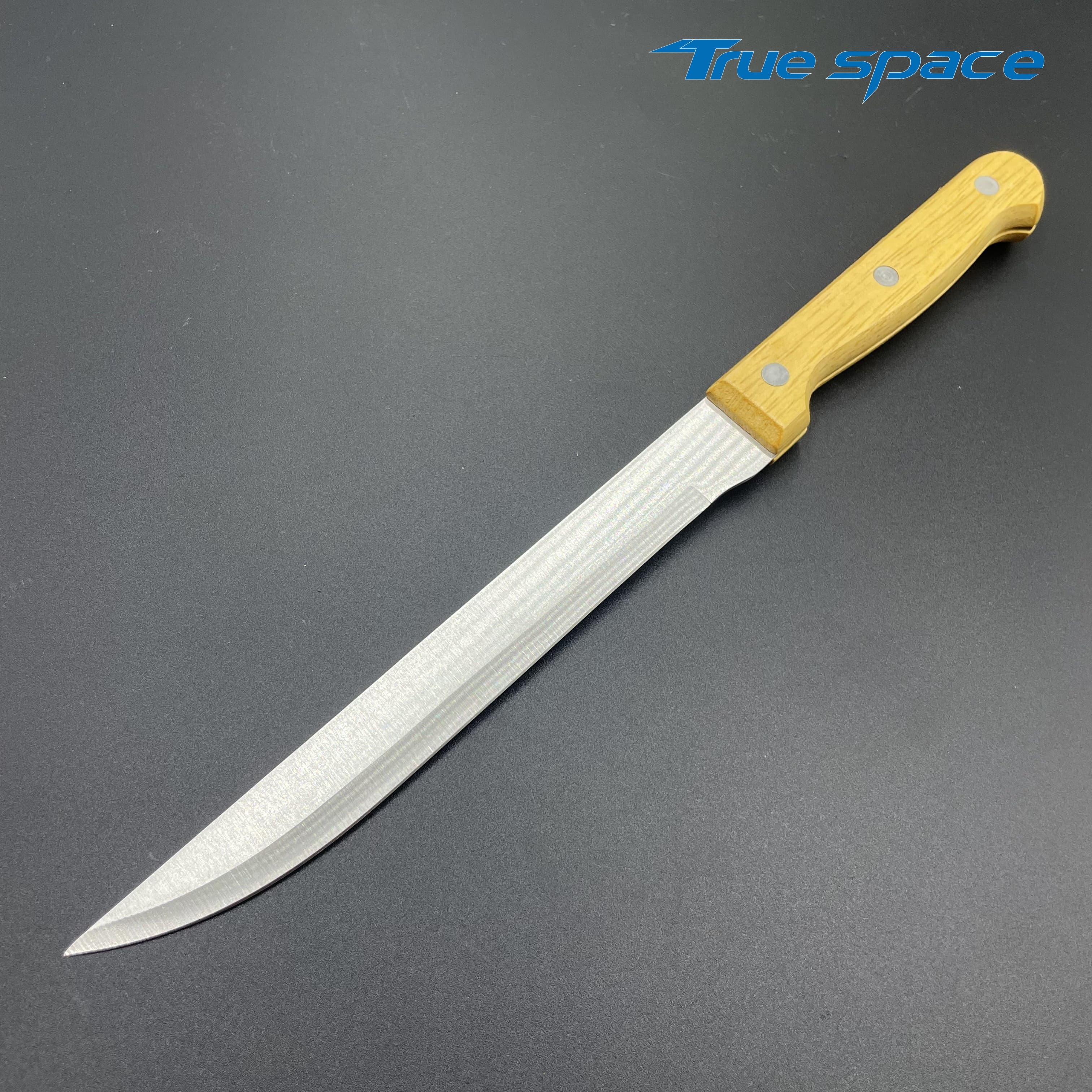 A Set of Stainless Steel Barbecue Knives and Forks with Wooden Handles for Outdoor Cooking Tools - Image 5