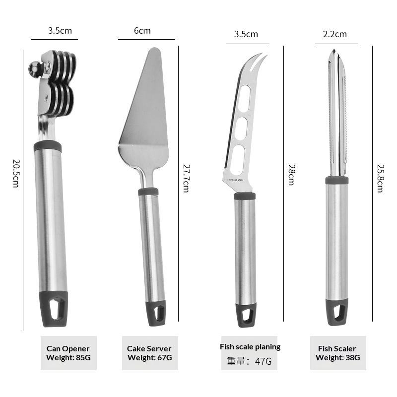 Stainless Steel Kitchen Small Appliances: Can Opener, Cake Spatula, Fish Scale Scraper, Household Kitchen Tools - Image 5