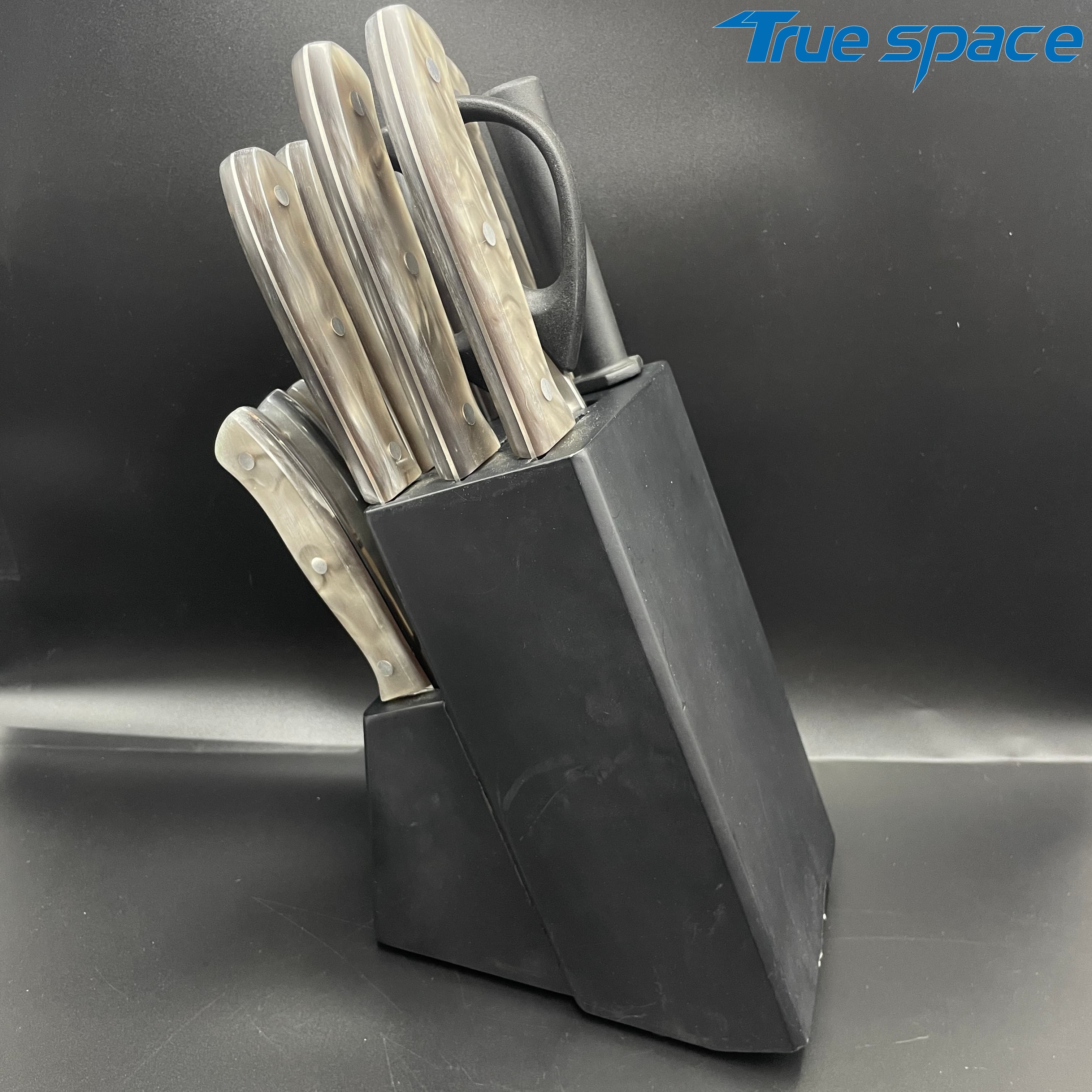 Best-selling Professional Chef Knife Set - 15-piece Stainless Steel Knife Set, with Plastic Handle - Image 5