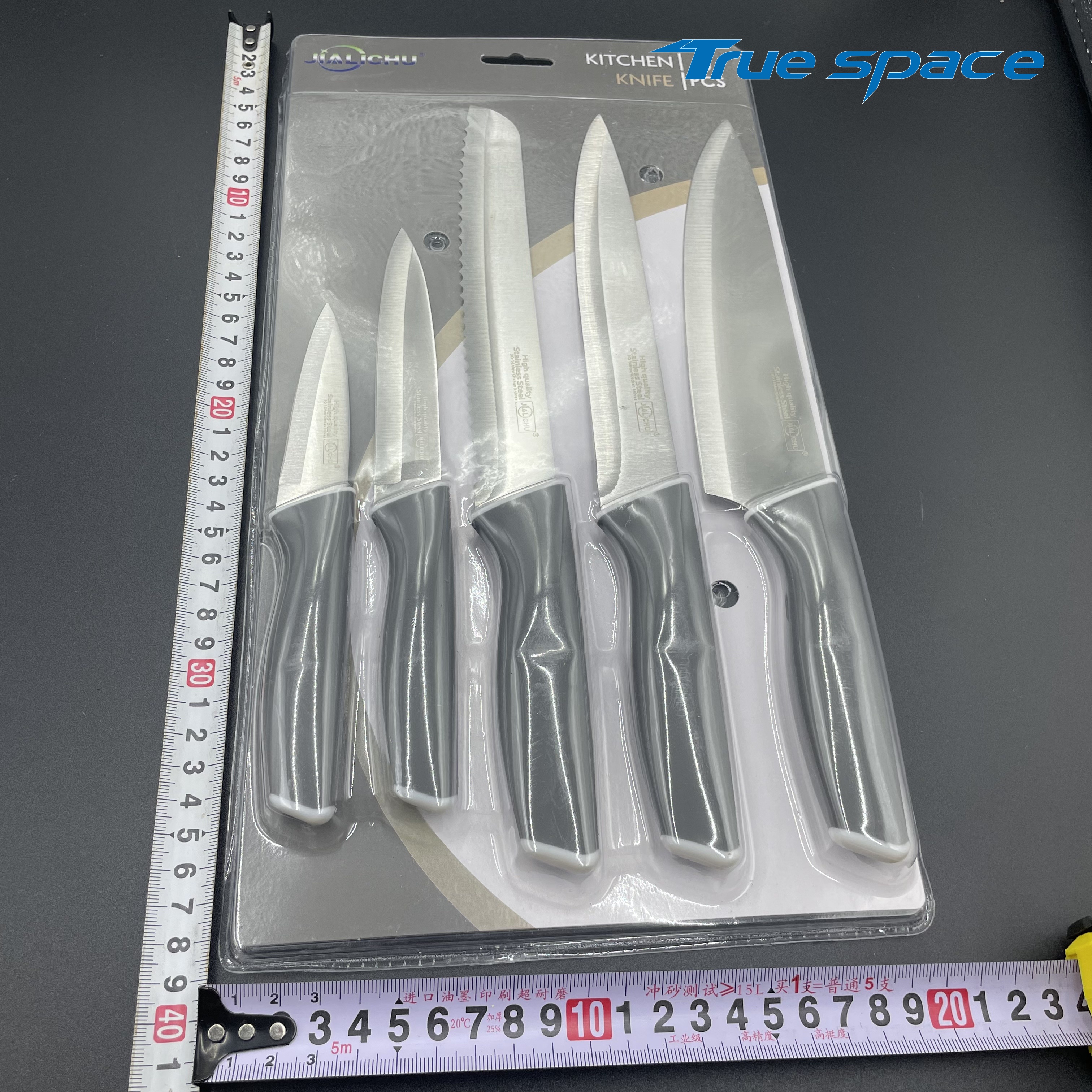 Factory Wholesale Black New PP Handle 5PCS Kitchen Chef Multi-functional Practical Cutter , Bread Slicer Knife, Fruit Knife - Image 6