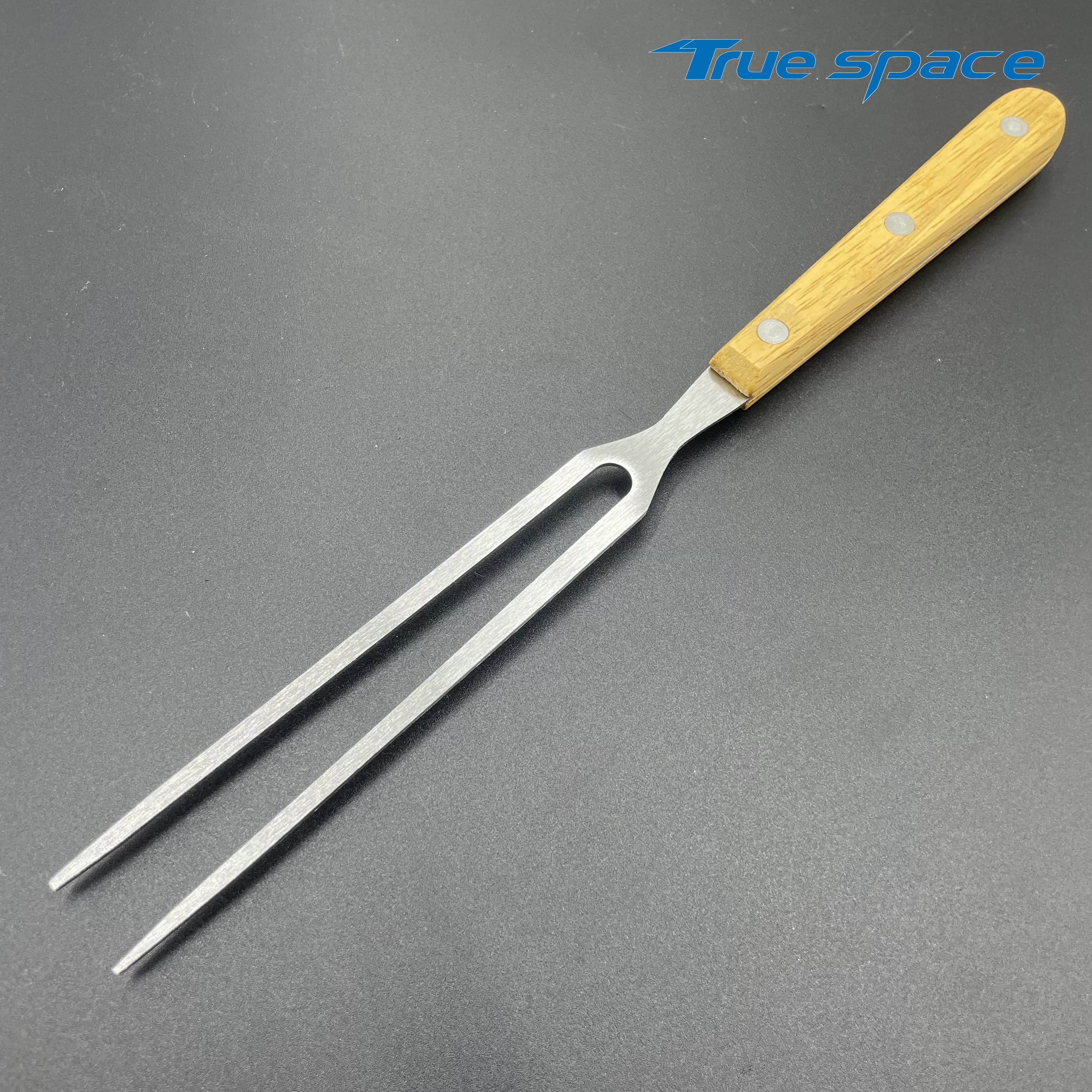 A Set of Stainless Steel Barbecue Knives and Forks with Wooden Handles for Outdoor Cooking Tools - Image 6