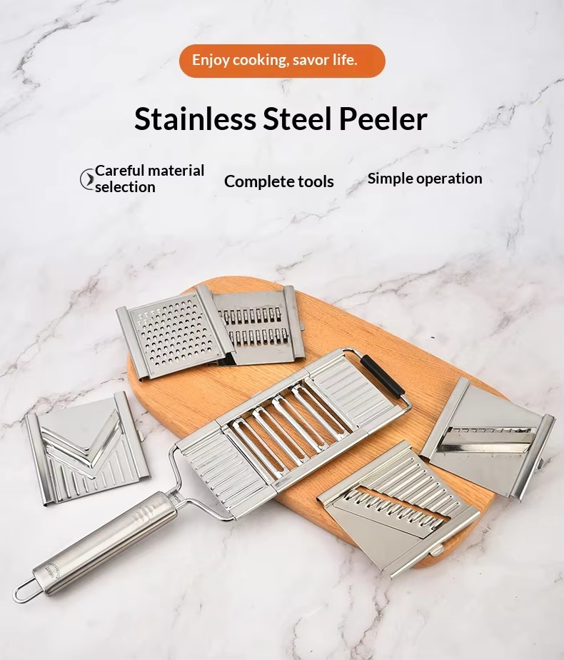 Stainless Steel Manual Multi-Function Potato Shredded Cutter Peeler Household Grater Kitchen Tools - Image 6